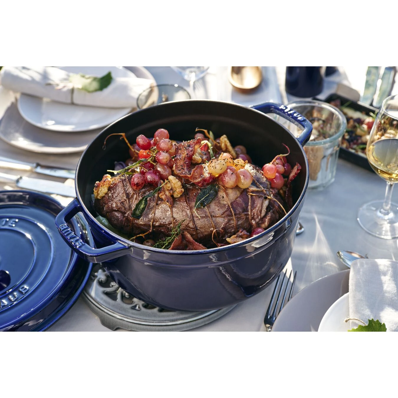 Staub Cocotte 26 Cm, Rond(e), Bleu Intense, Fonte â Image 5