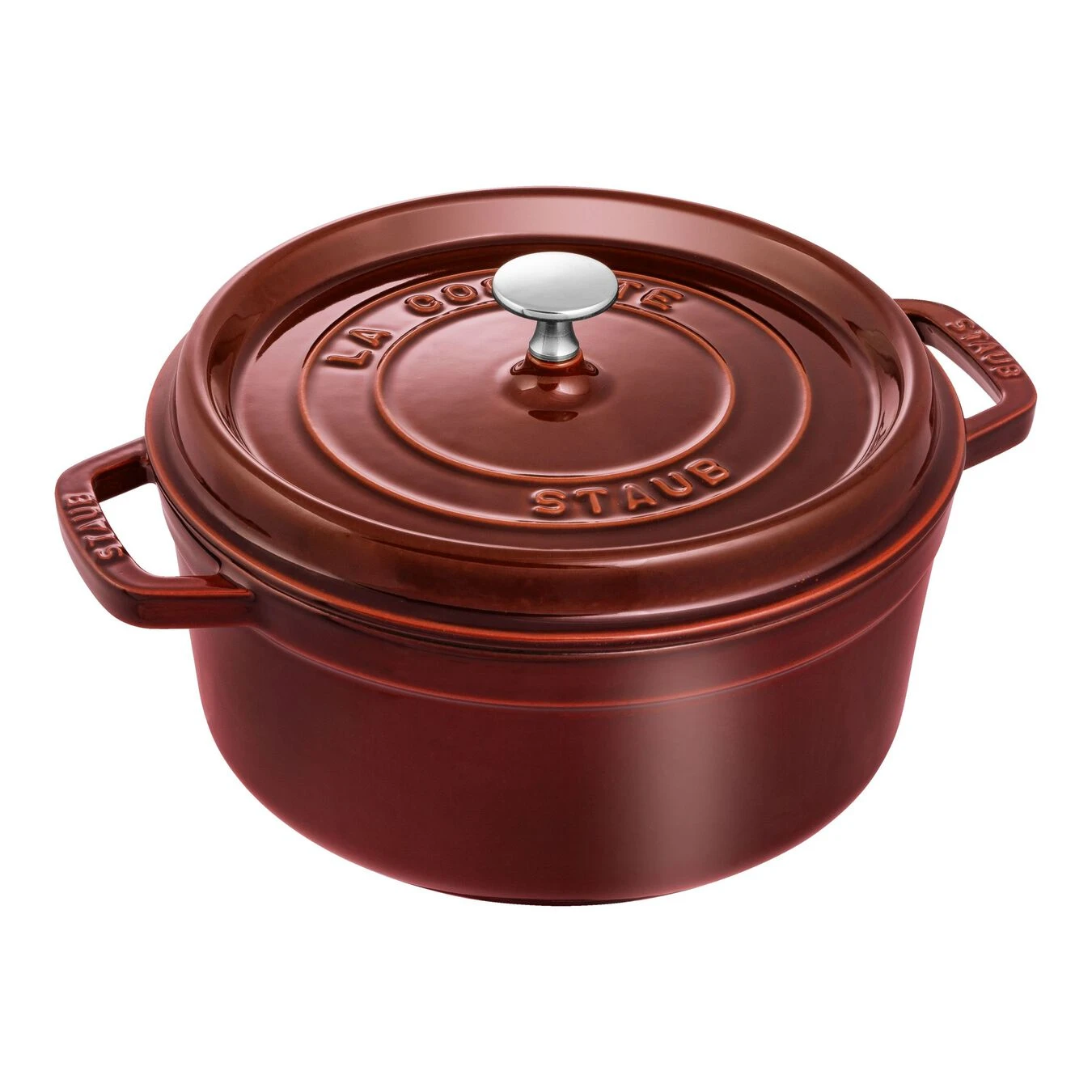 Staub Cocotte 24 Cm, Rond(e), Grenadine, Fonte