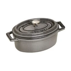 Staub Mini Cocotte 11 Cm, Ovale, Gris Graphite, Fonte