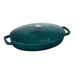 Staub Plat Empilable Avec Couvercle 33 Cm, Fonte