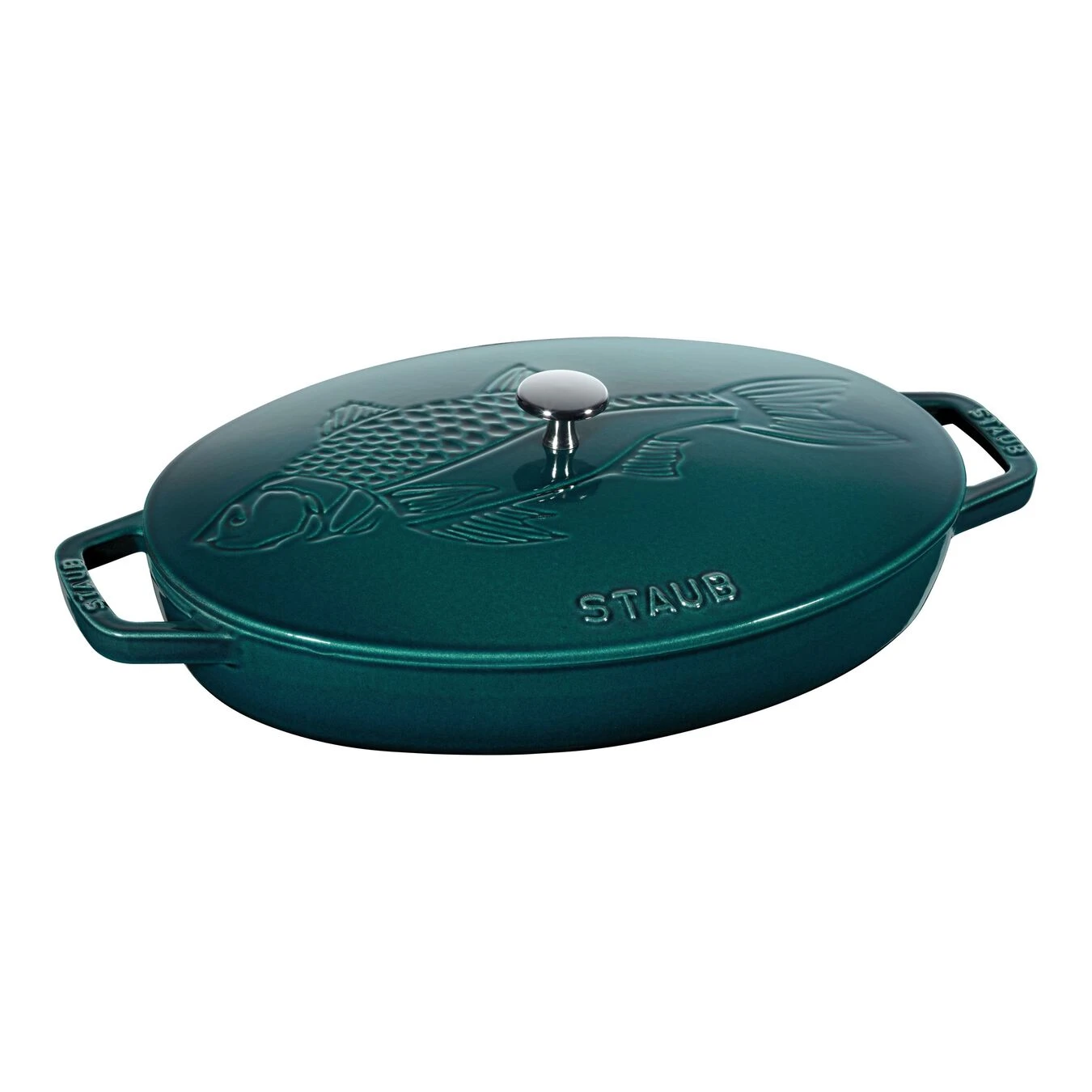 Staub Plat Empilable Avec Couvercle 33 Cm, Fonte