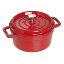 Staub Cocotte 20 Cm, Rond(e), Cerise, Fonte