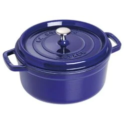 Staub Cocotte 26 Cm, Rond(e), Bleu Intense, Fonte