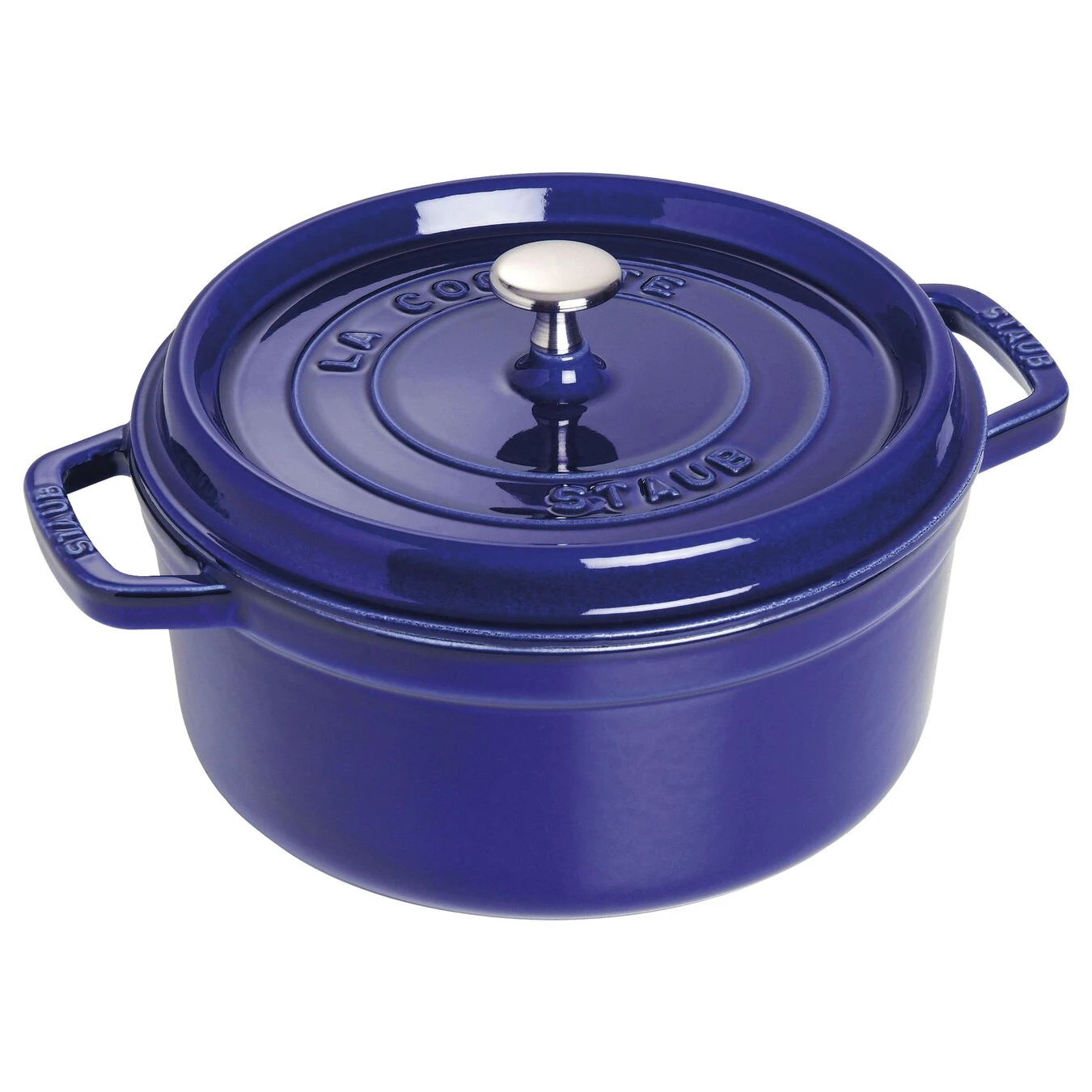 Staub Cocotte 26 Cm, Rond(e), Bleu Intense, Fonte