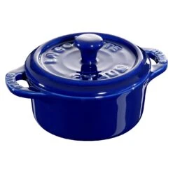Staub Mini Cocotte 10 Cm, Rond(e), Bleu Intense, Céramique