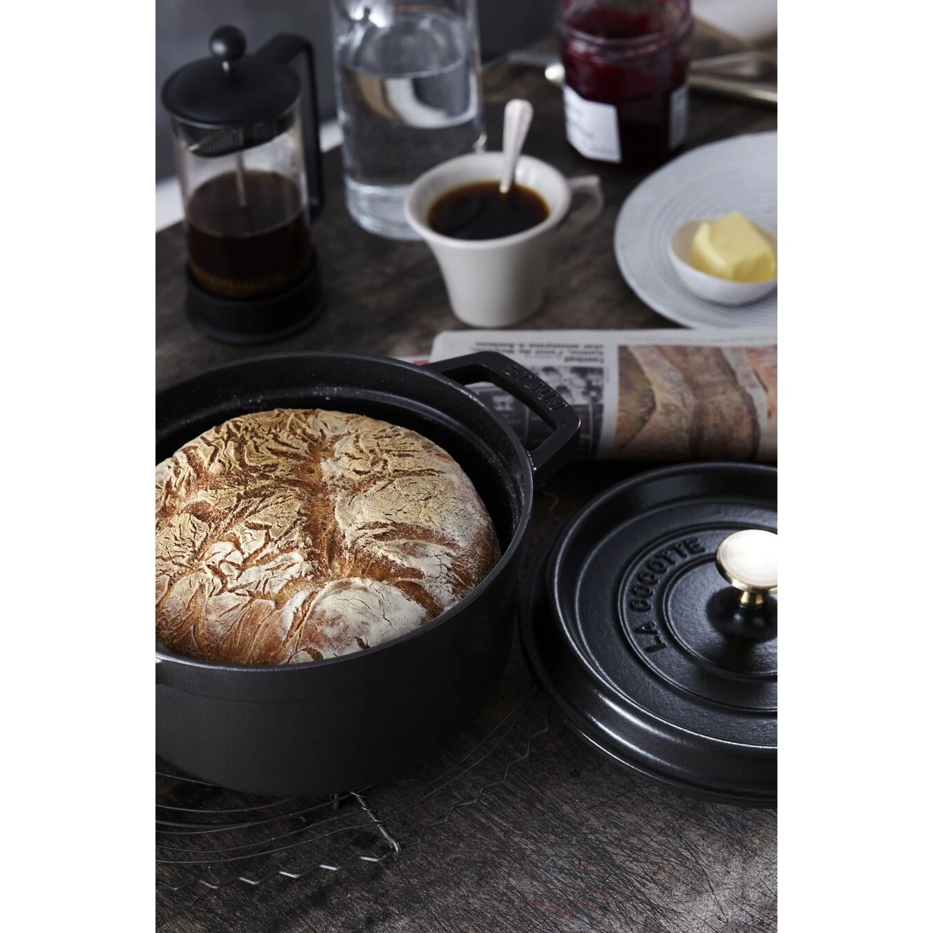 Staub Cocotte 22 Cm, Rond(e), Noir, Fonte â Image 3