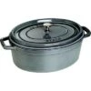 Cocotte Ovale En Fonte Staub Gris Graphite 23 Cm