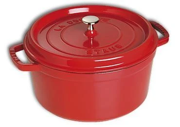 Cocotte Ronde En Fonte émaillée Staub Cerise De 18cm