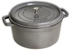 Cocotte Ronde En Fonte Staub 34 Cm Gris Graphite