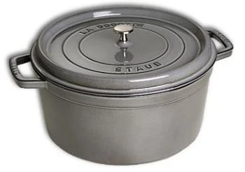 Cocotte Ronde En Fonte Staub 34 Cm Gris Graphite